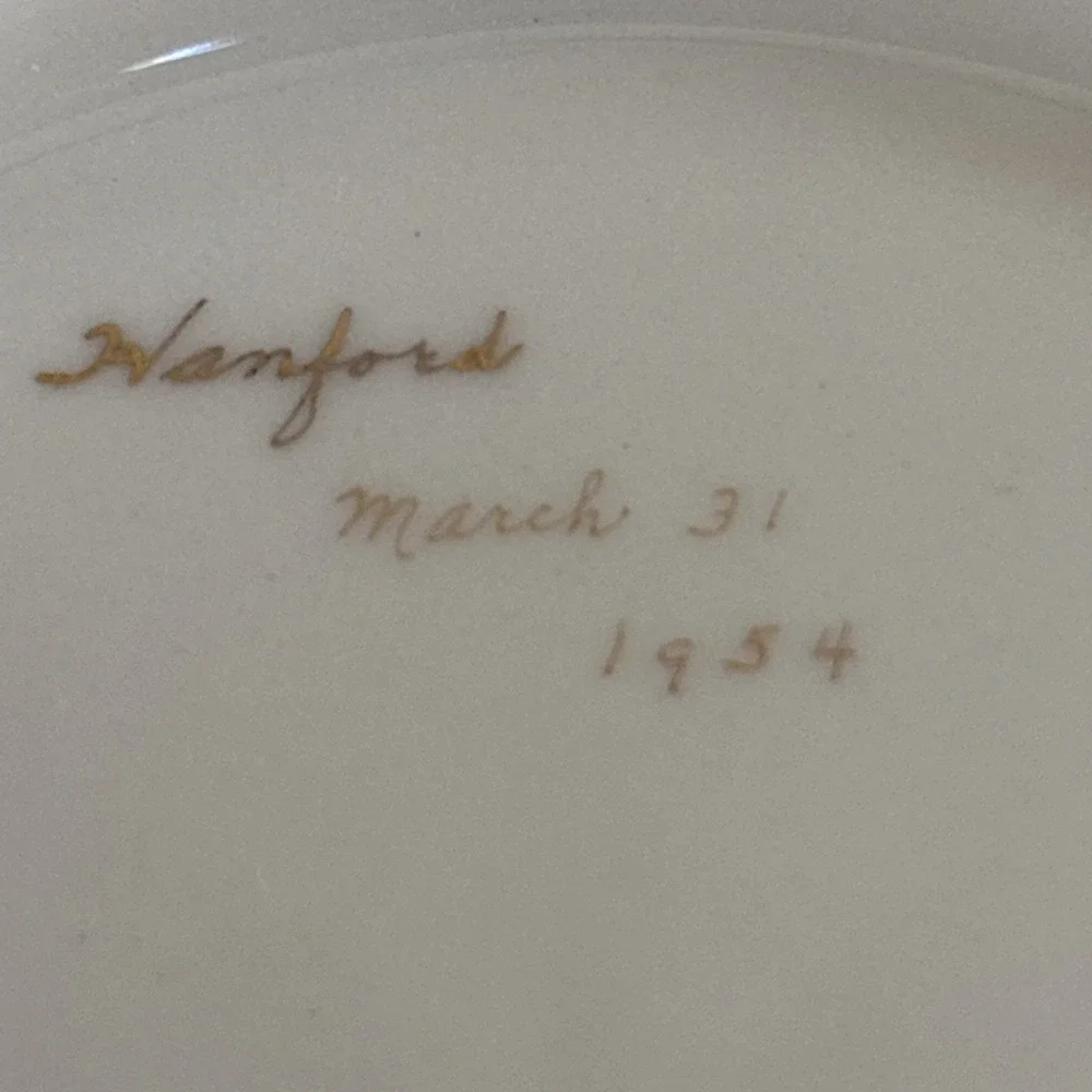 Vintage Hand Painted Fruits‎ Salad, Lunch, Display Plates 50's Louise Hanford